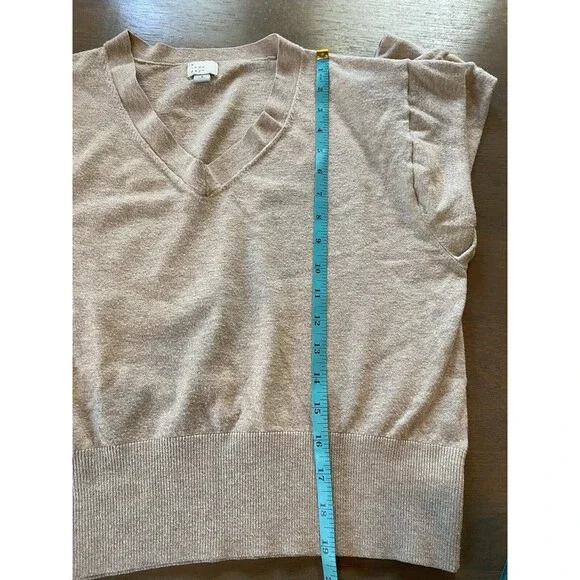 A New Day Sweater Size Small Oatmeal V Neck Knit Top Fine Gauge Pullover Target - Picture 9 of 11